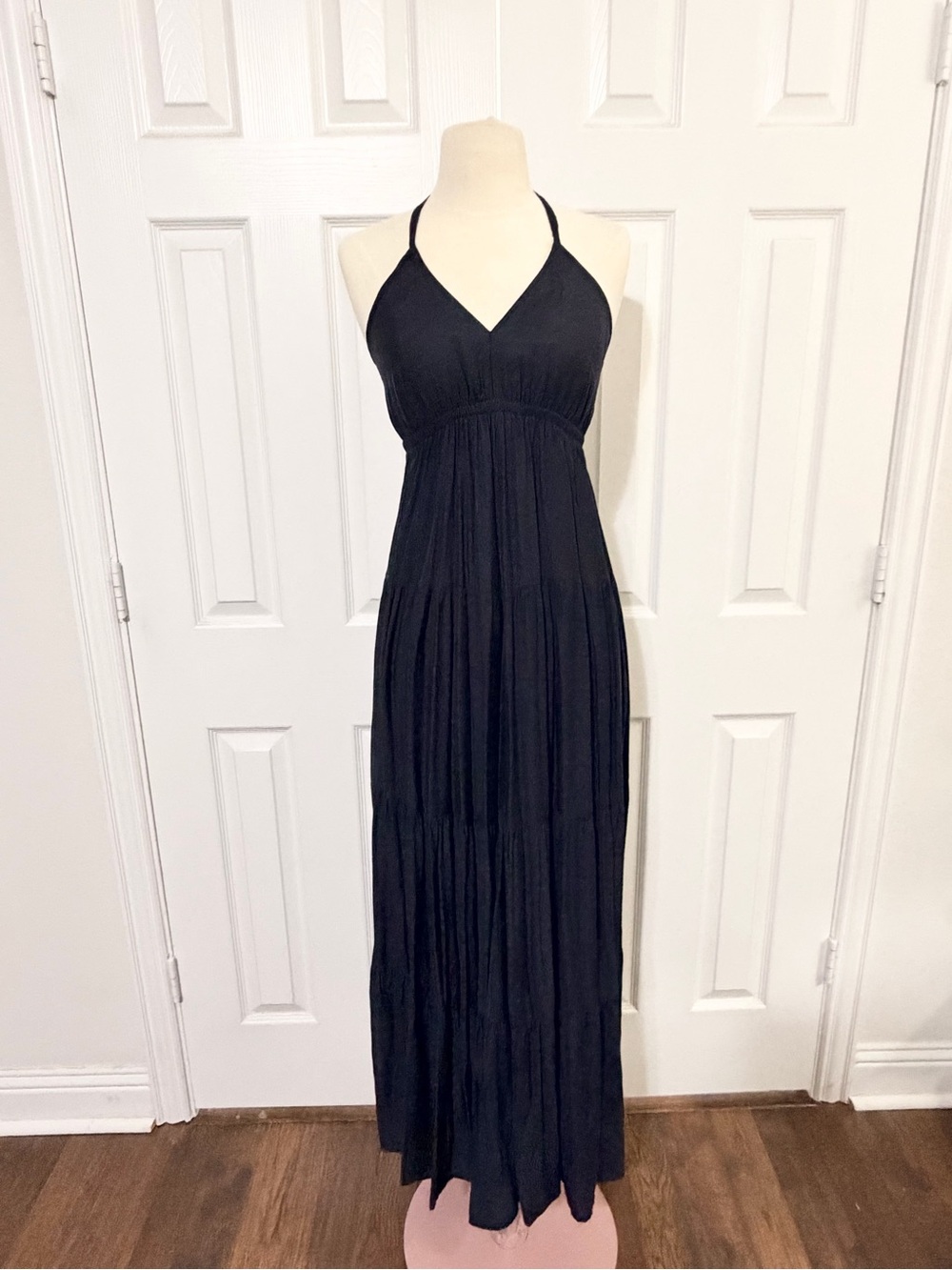 Navy Blue Halter Maxi Dress - Elegant Women's Summer Dress
